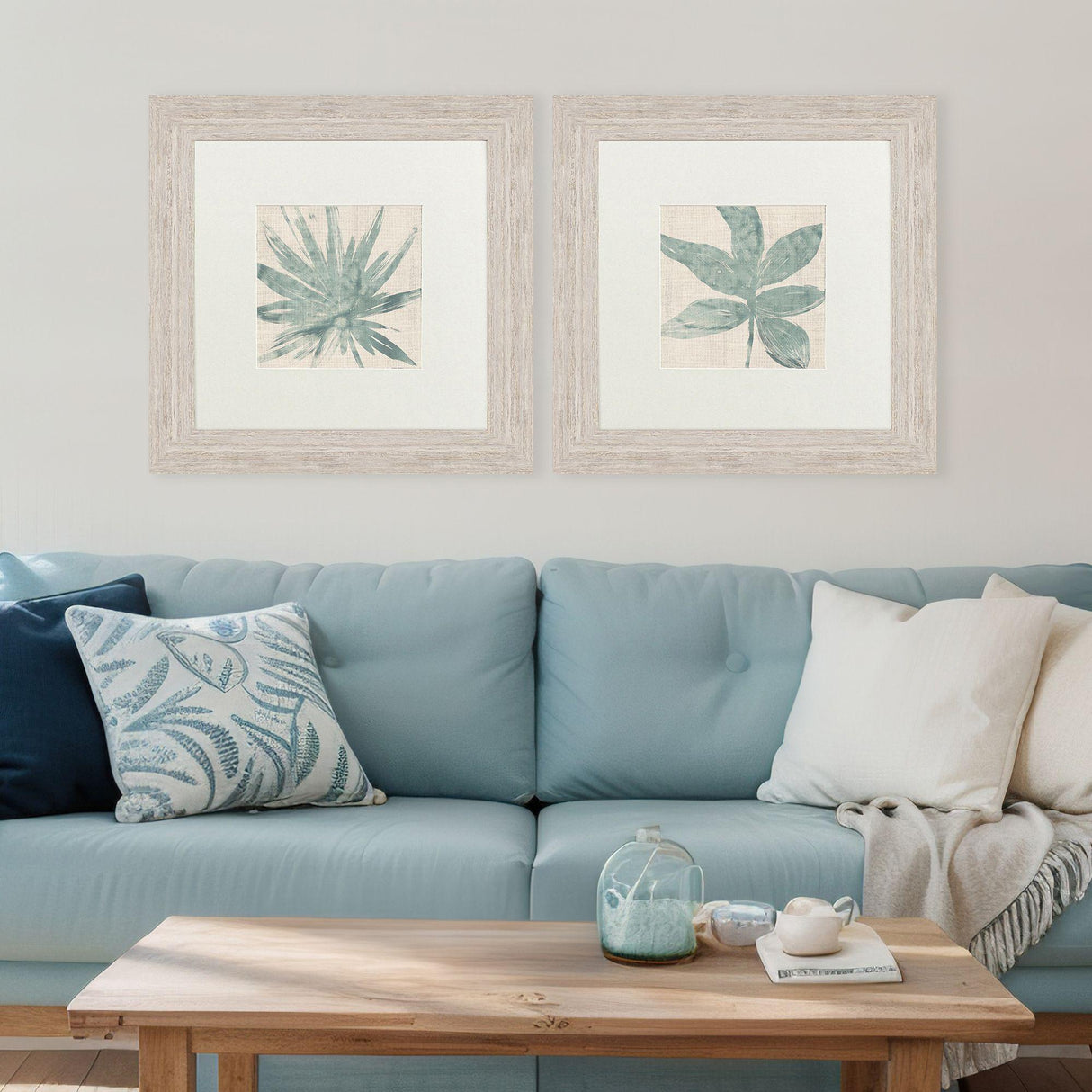 Paragon Burlap Ocean Palm II S/2 Green 22 X 22 X 2 Wall Art