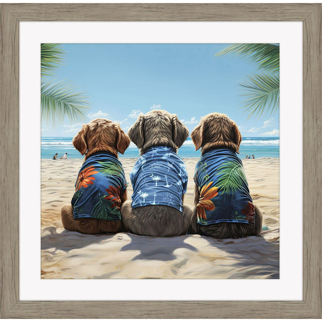 Paragon Nuthin Butt the Beach Blue 29 X 29 X 2 Wall Art