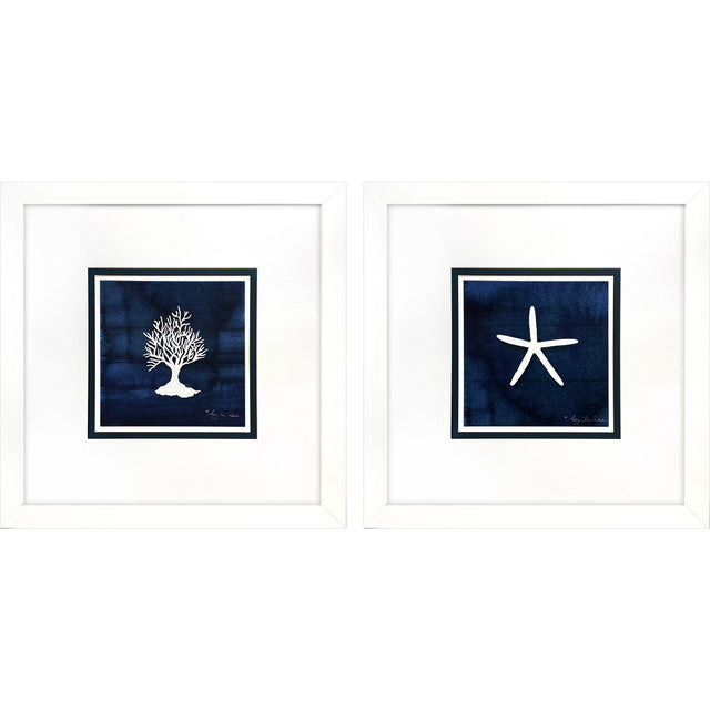 Paragon Coral Starfish S/2 Blue 23 X 23 X 2 Wall Art