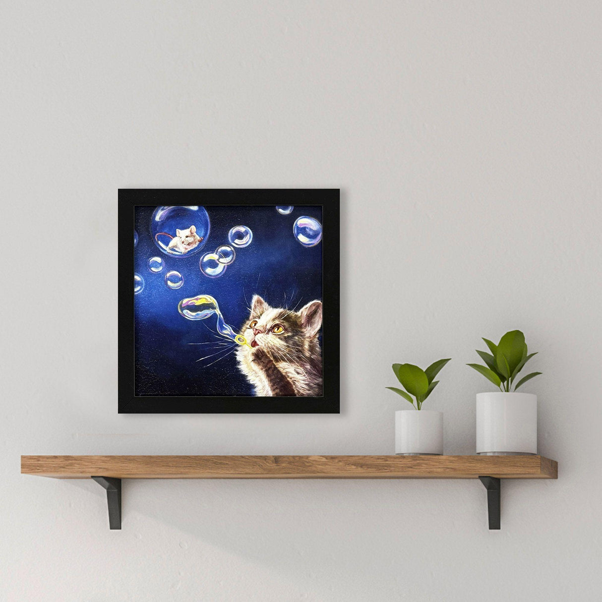Paragon Blowing Bubbles Red 11 X 11 X 2 Wall Art