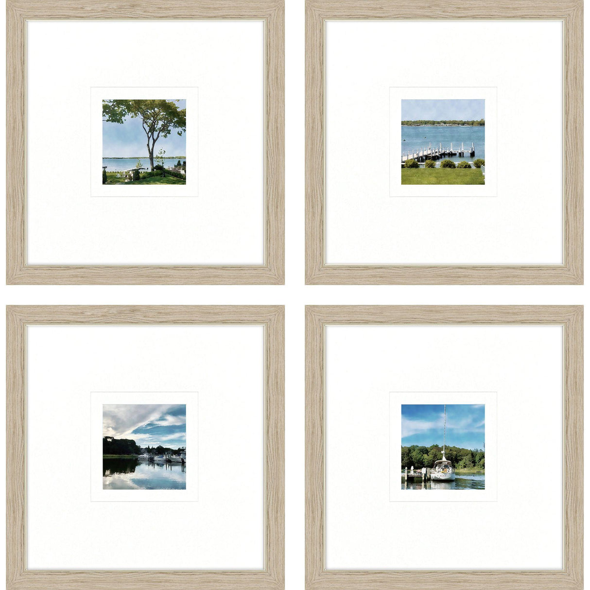 Paragon On the Water S/4 Blue 23 X 23 X 1 Wall Art