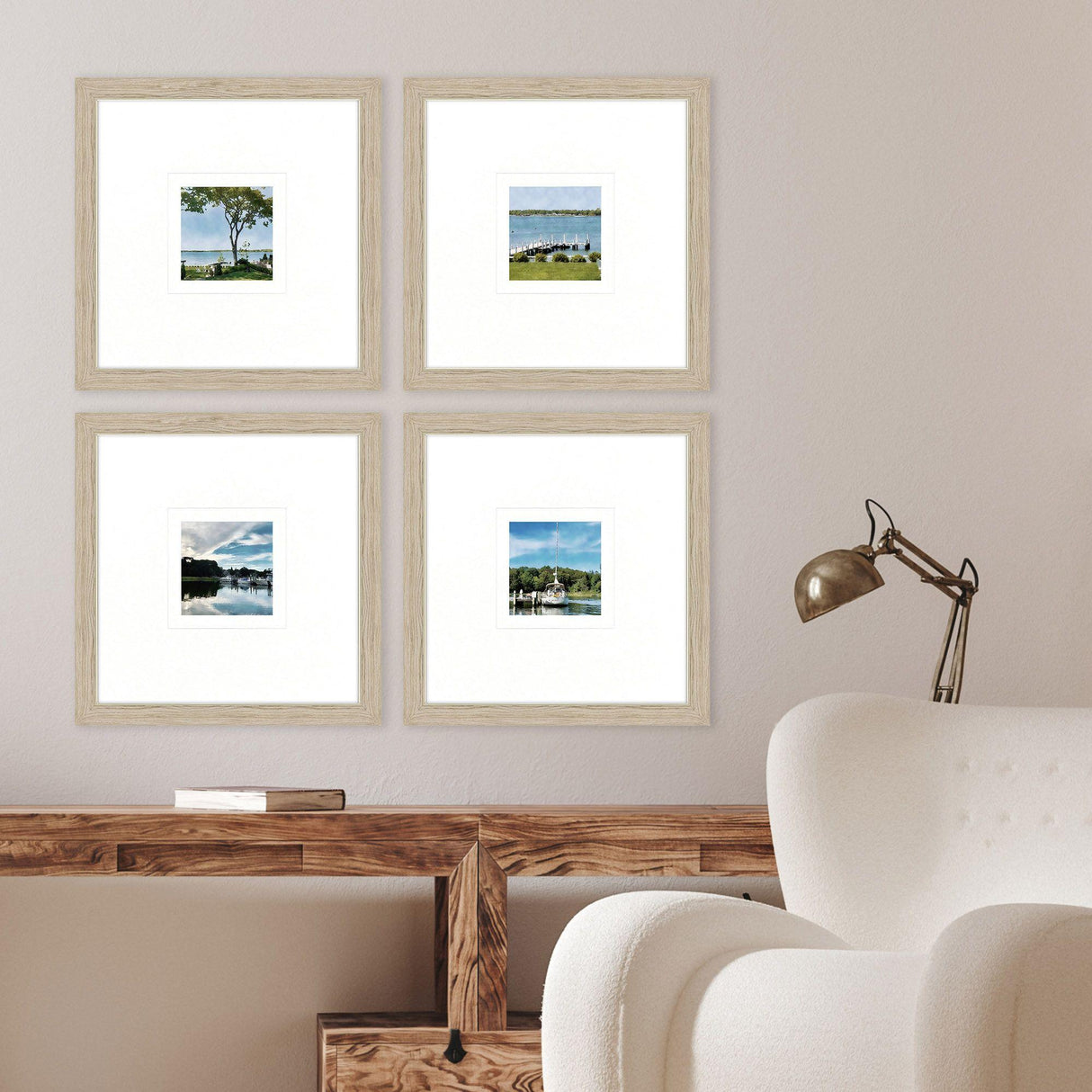 Paragon On the Water S/4 Blue 23 X 23 X 1 Wall Art