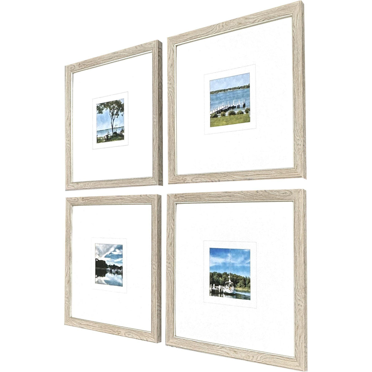 Paragon On the Water S/4 Blue 23 X 23 X 1 Wall Art