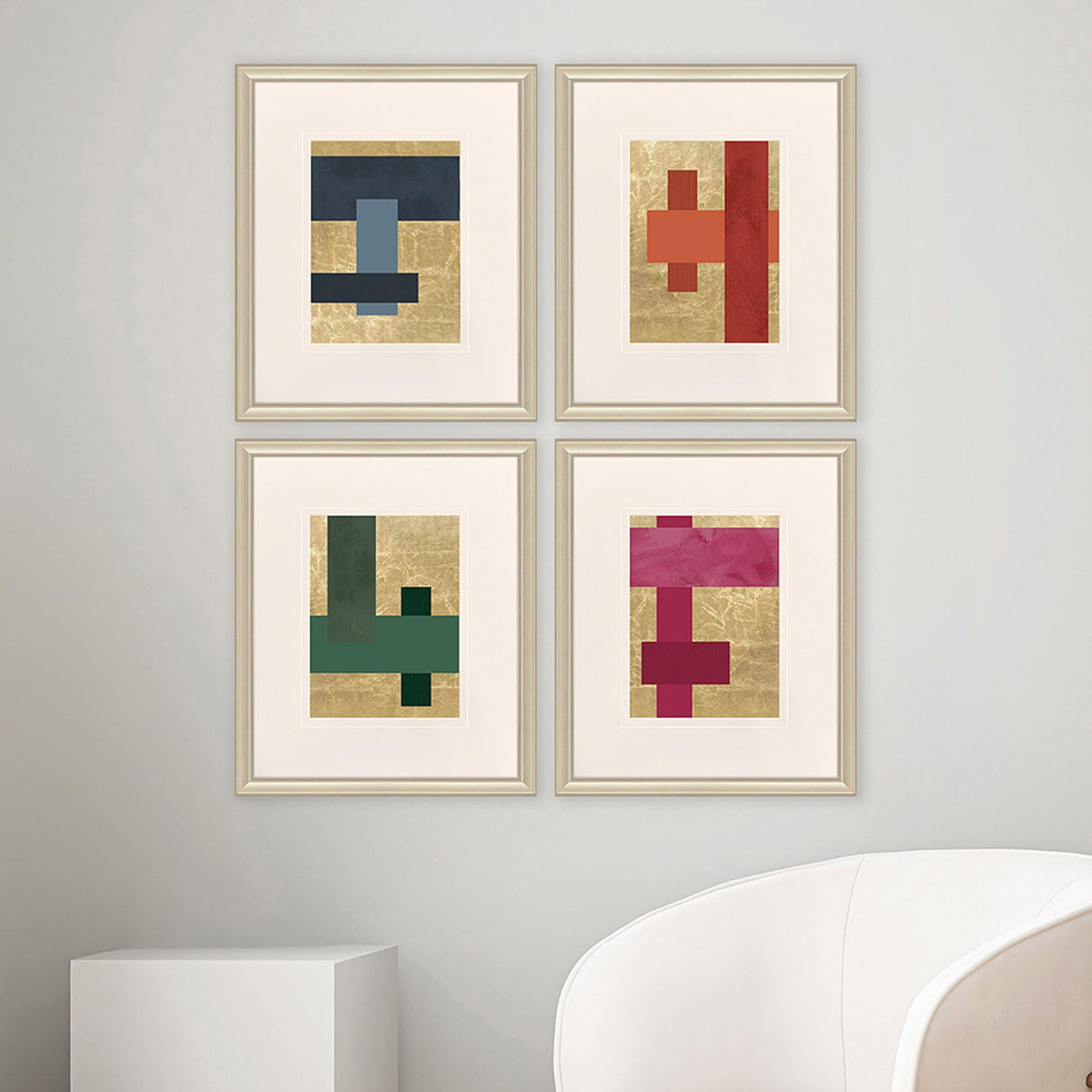 Paragon Mini Colorblocks S/4 Multi 21 X 18 X 1 Wall Art