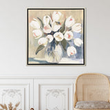 Paragon White Tulips White 30 X 30 X 2 Wall Art