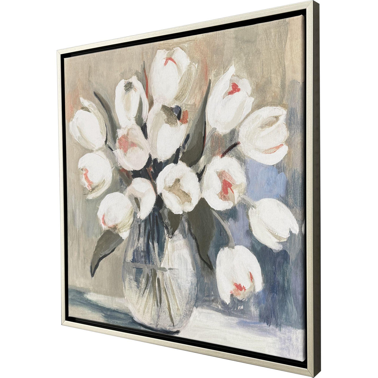 Paragon White Tulips White 30 X 30 X 2 Wall Art