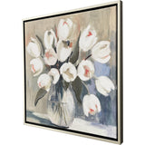 Paragon White Tulips White 30 X 30 X 2 Wall Art