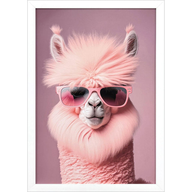 Paragon Llama in Sunglasses Pink 35 X 24 X 2 Wall Art