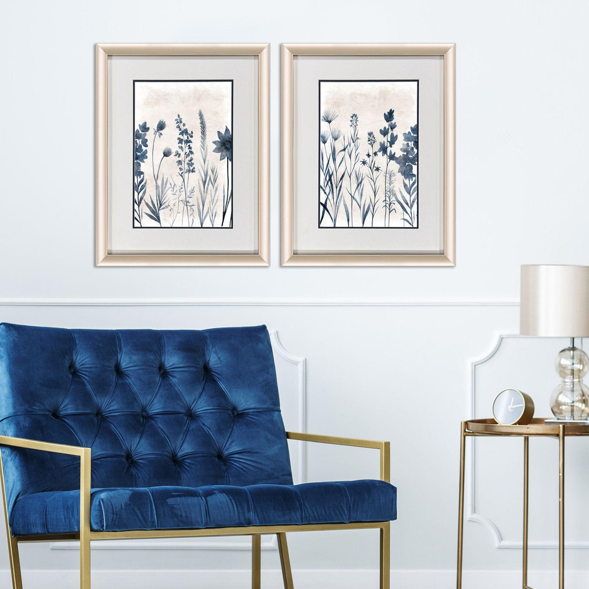 Paragon Blue Dye S/2 Blue 26 X 20 X 2 Wall Art