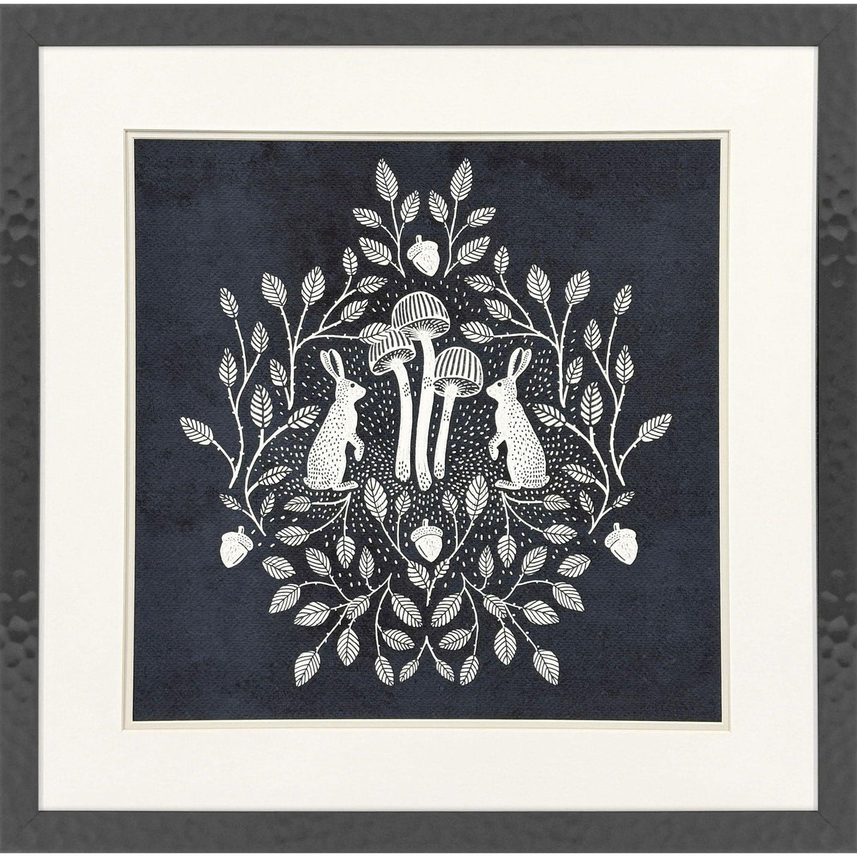 Paragon Rabbits and Mushrooms V Blue 28 X 28 X 1 Wall Art