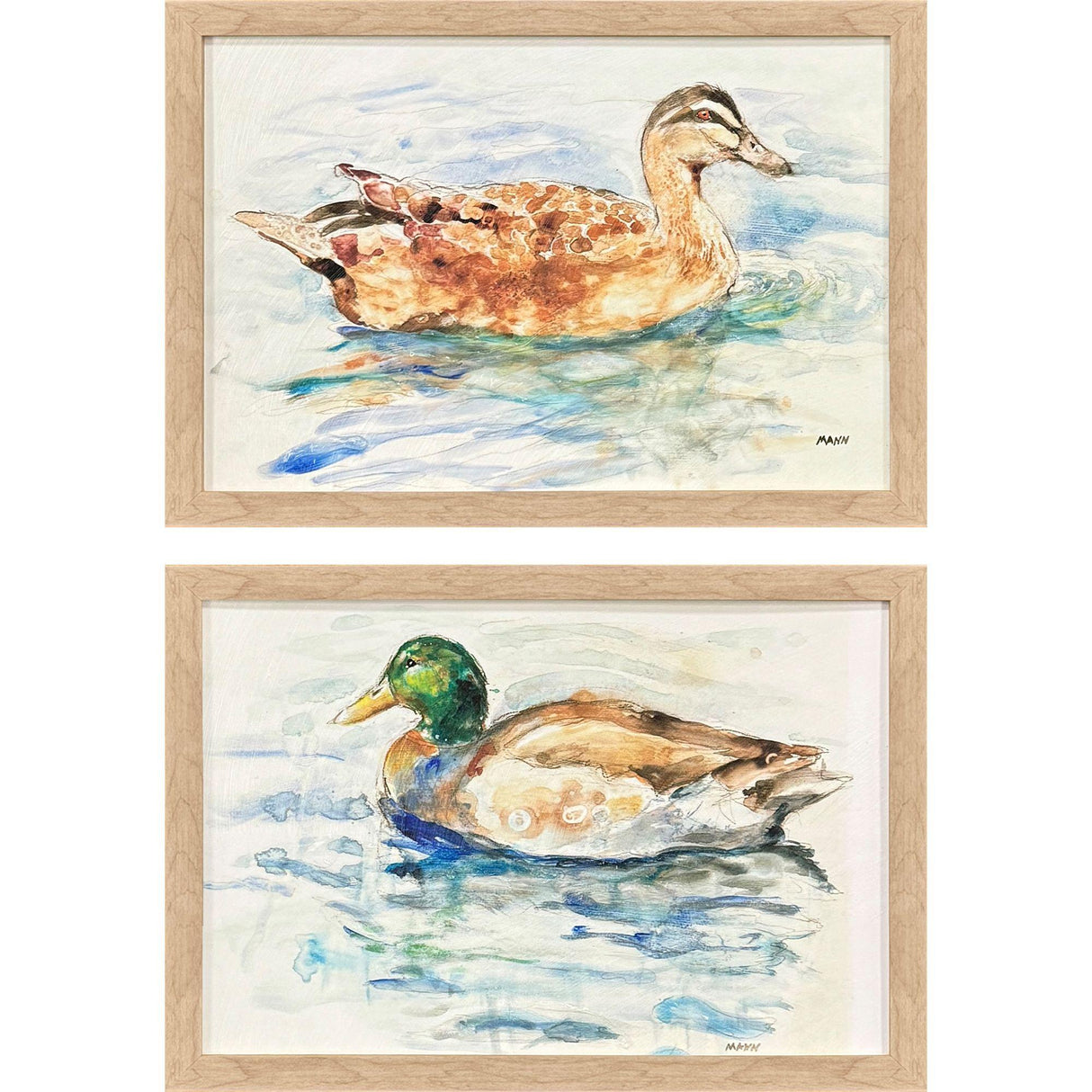 Paragon Water Duck S/2 Brown 14 X 20 X 1 Wall Art