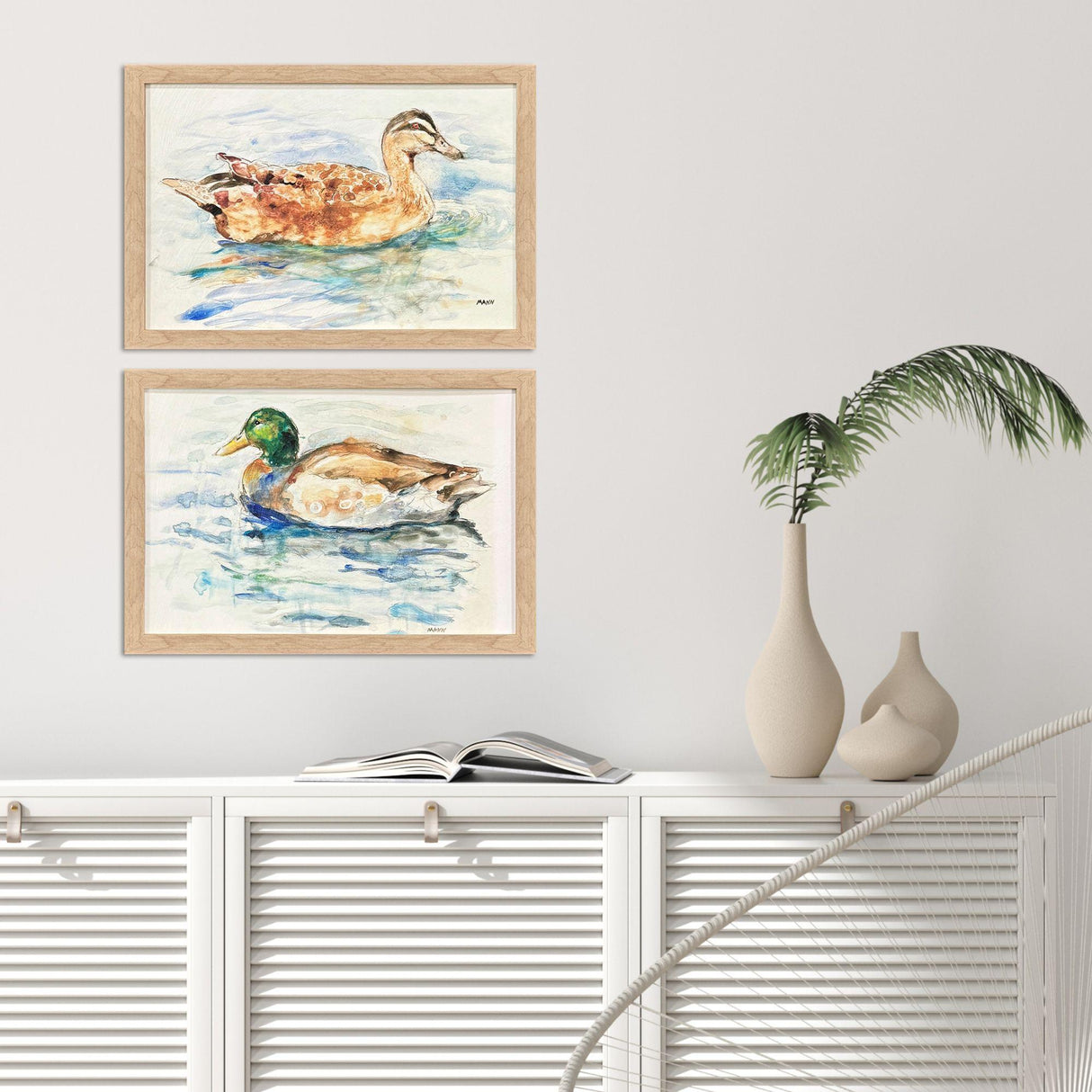 Paragon Water Duck S/2 Brown 14 X 20 X 1 Wall Art