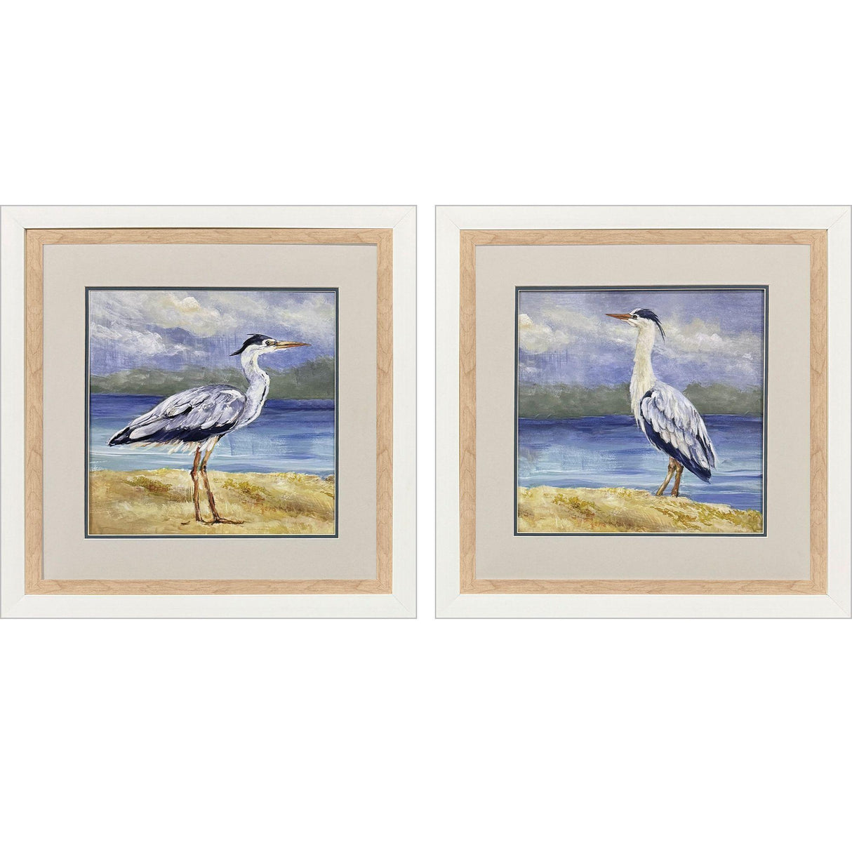 Paragon Heron by the Sea S/2 Blue 26 X 26 X 2 Wall Art