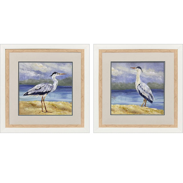 Paragon Heron by the Sea S/2 Blue 26 X 26 X 2 Wall Art