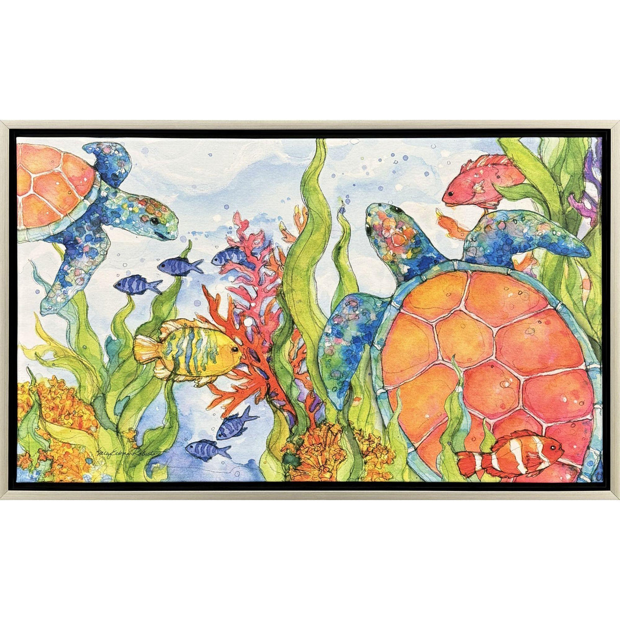 Paragon Under the Sea Blue 22 X 36 X 2 Wall Art