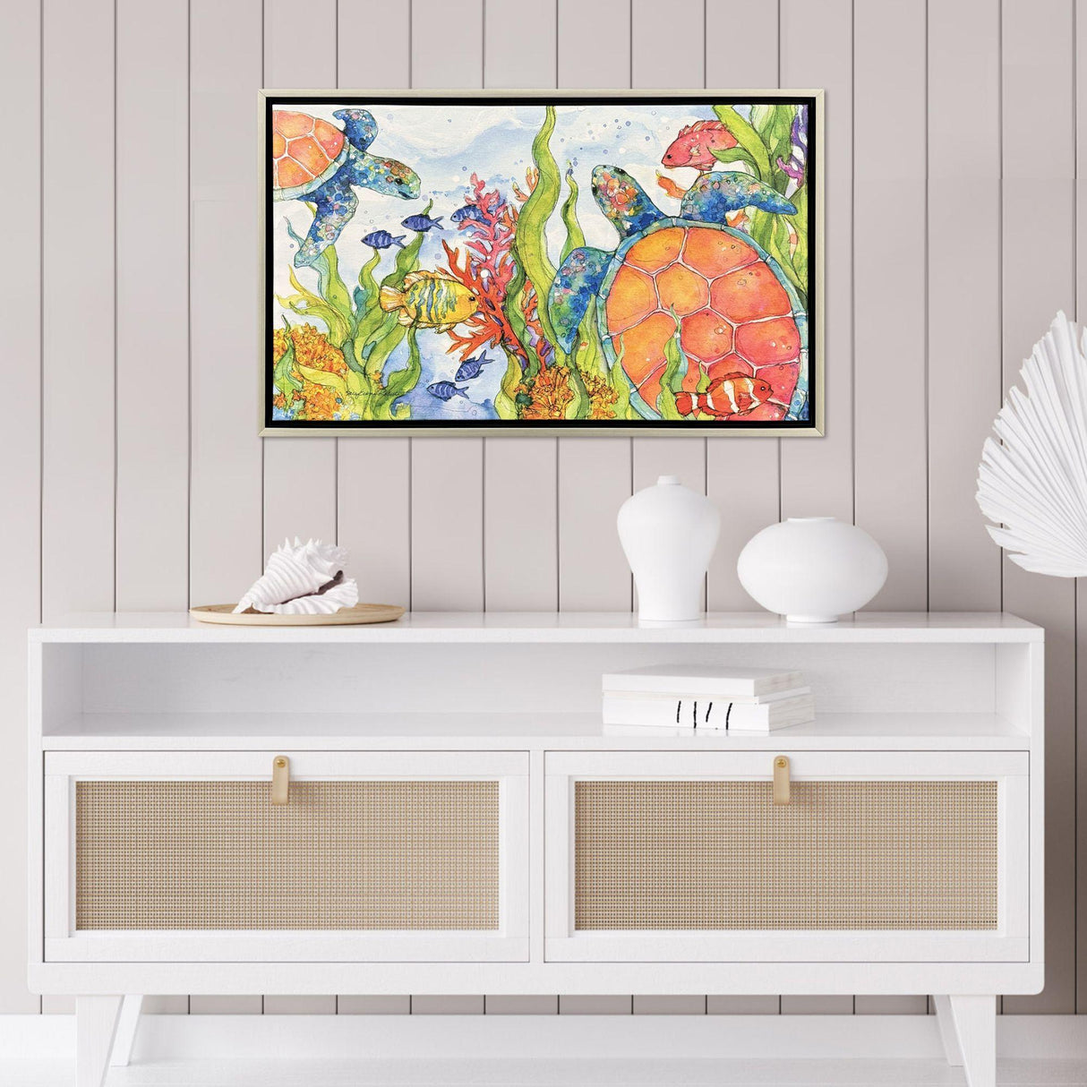 Paragon Under the Sea Blue 22 X 36 X 2 Wall Art