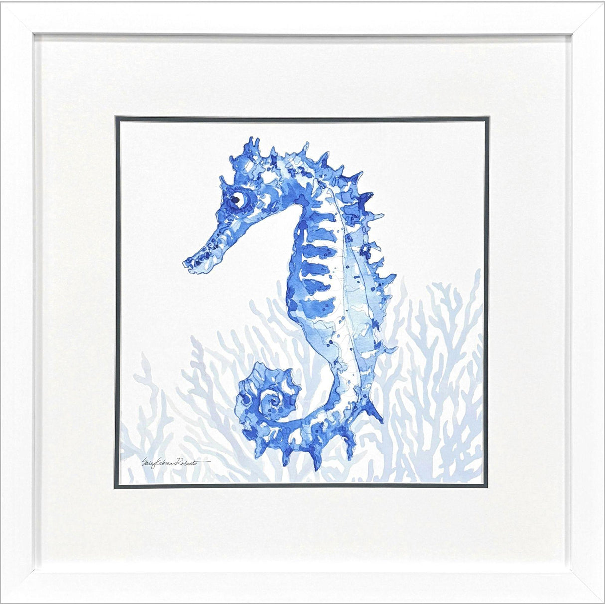 Paragon Indigo Ocean Seahorse Blue 29 X 29 X 2 Wall Art