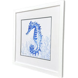 Paragon Indigo Ocean Seahorse Blue 29 X 29 X 2 Wall Art