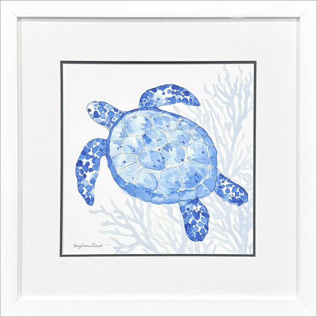 Paragon Indigo Ocean Turtle Blue 29 X 29 X 2 Wall Art