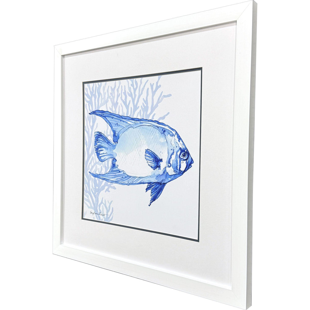 Paragon Indigo Ocean Fish Blue 29 X 29 X 2 Wall Art