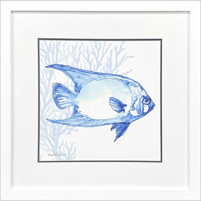 Paragon Indigo Ocean Fish Blue 29 X 29 X 2 Wall Art