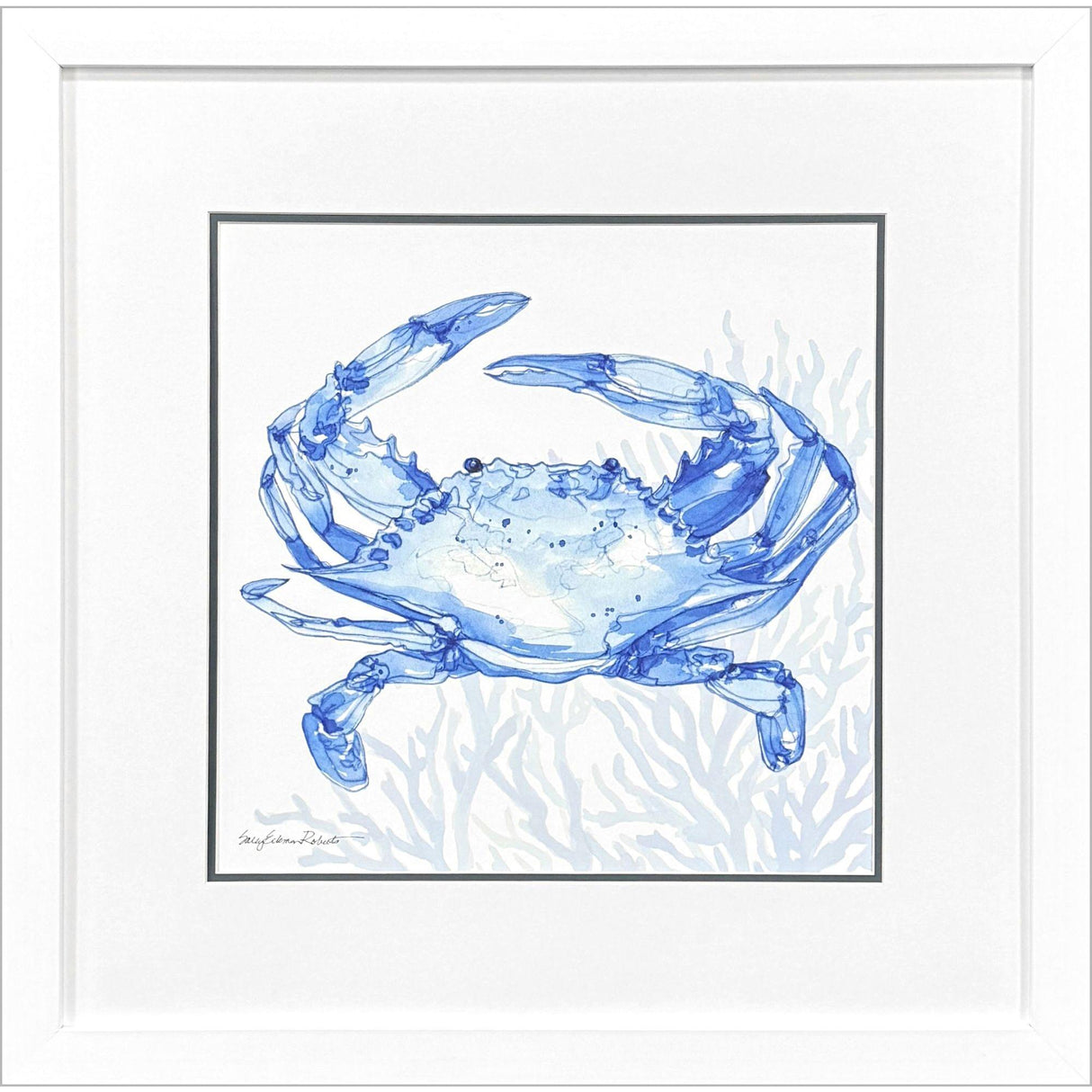 Paragon Indigo Ocean Crab Blue 29 X 29 X 2 Wall Art