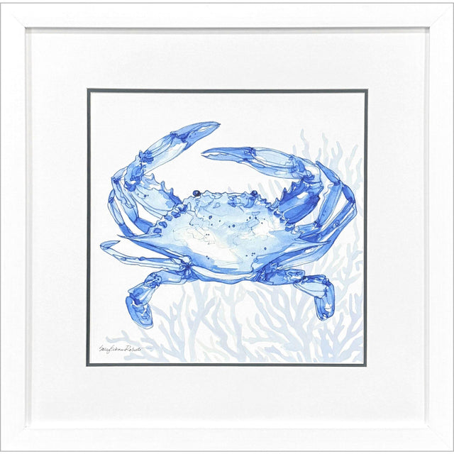 Paragon Indigo Ocean Crab Blue 29 X 29 X 2 Wall Art