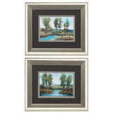 Paragon Stream Side S/2 Blue 11 X 13 X 1 Wall Art