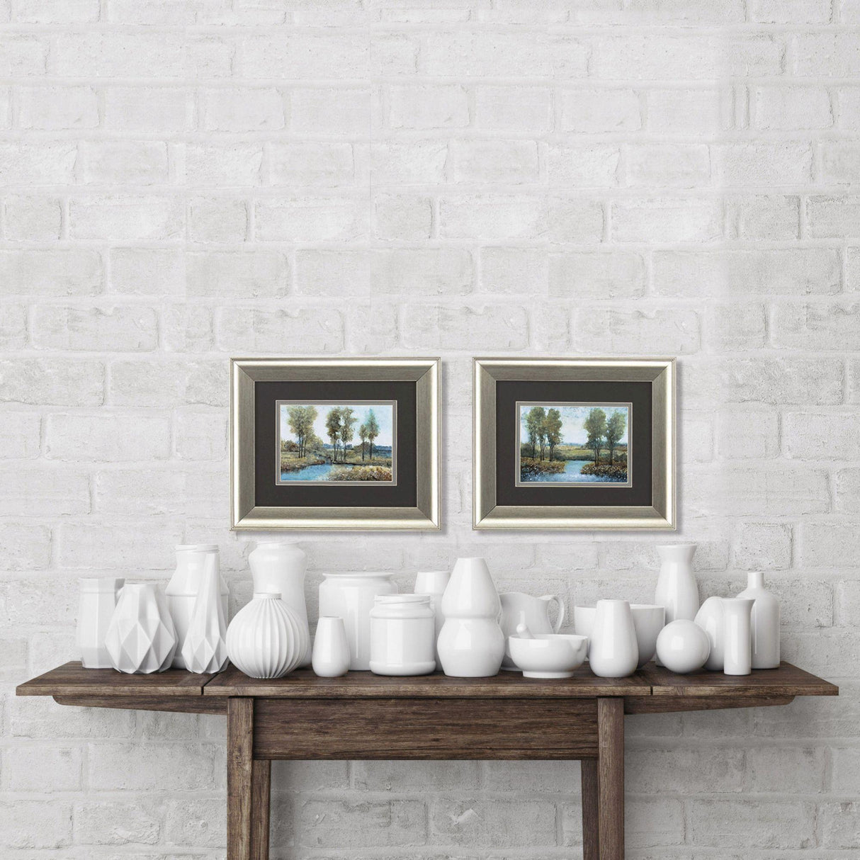 Paragon Stream Side S/2 Blue 11 X 13 X 1 Wall Art