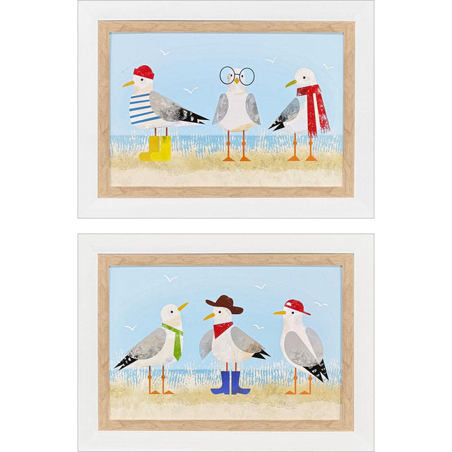 Paragon Sassy Seagull S/2 Blue 16 X 22 X 2 Wall Art