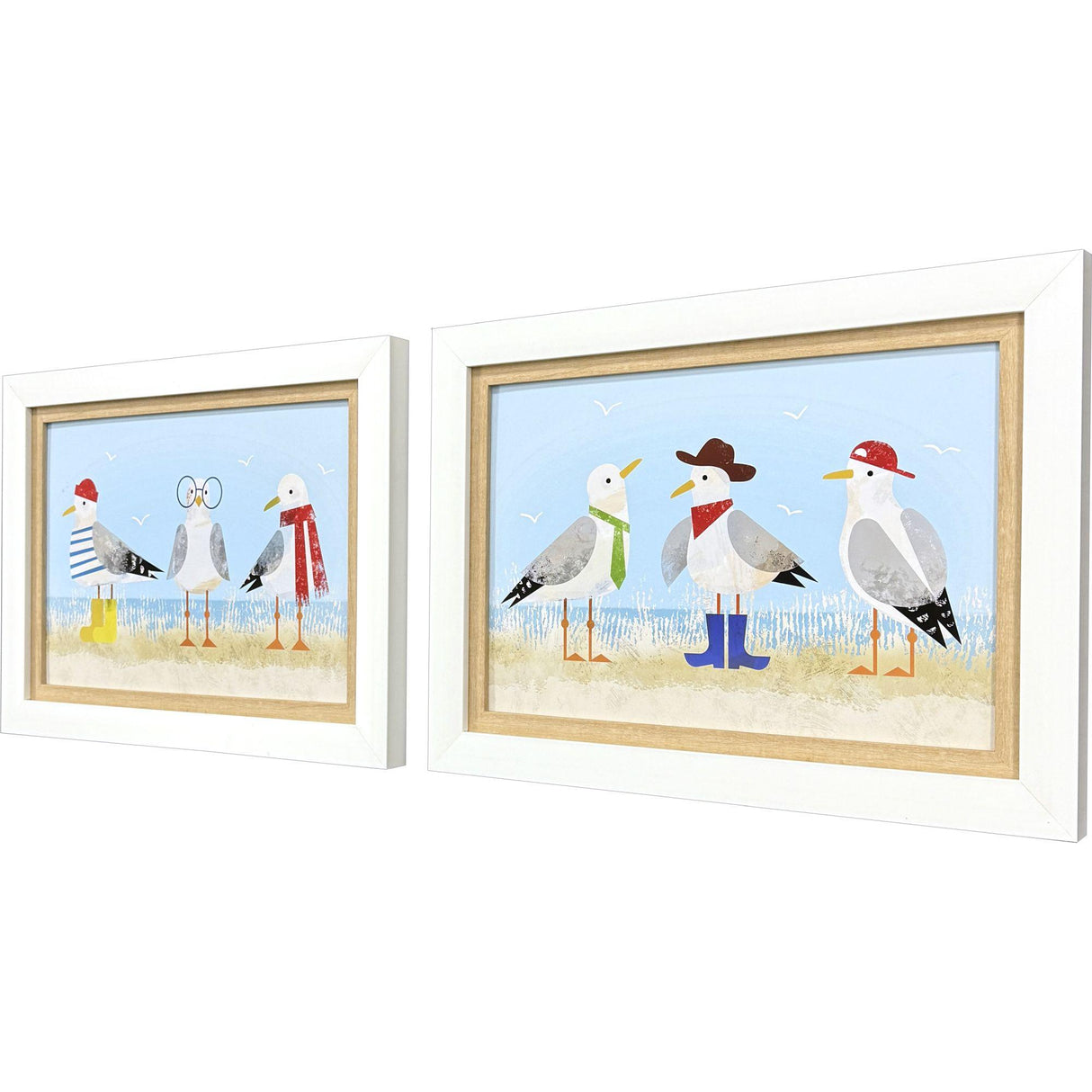 Paragon Sassy Seagull S/2 Blue 16 X 22 X 2 Wall Art