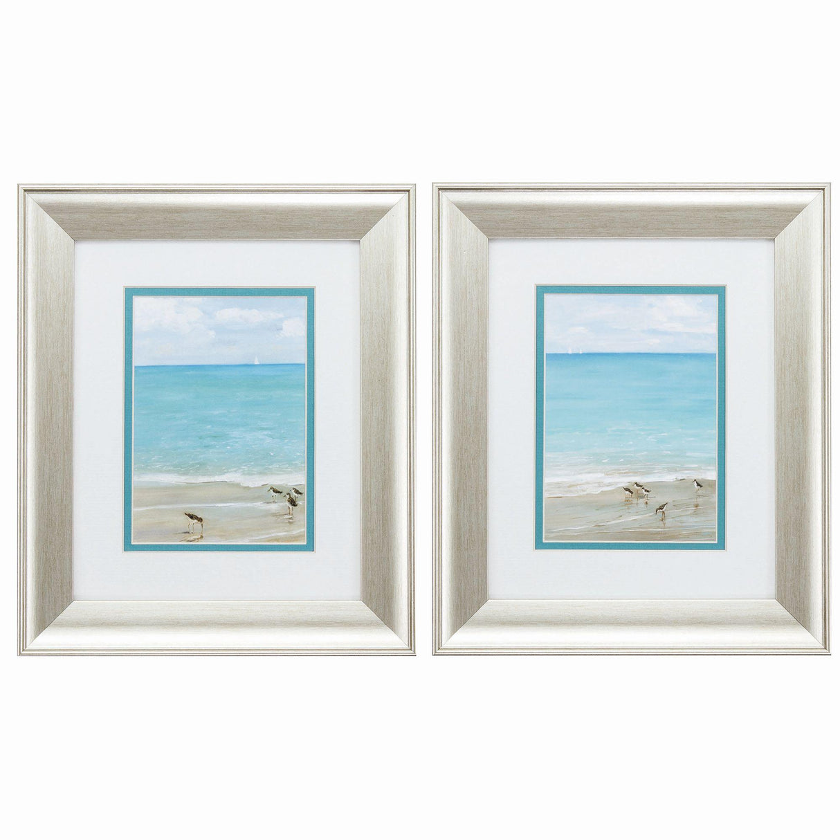 Paragon Sunday at the Shore S/2 Turquoise 13 X 11 X 1 Wall Art