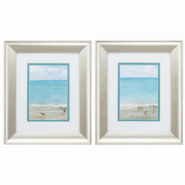 Paragon Sunday at the Shore S/2 Turquoise 13 X 11 X 1 Wall Art