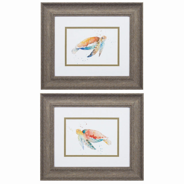 Paragon Sea Turtle S/2 Yellow 11 X 13 X 1 Wall Art