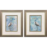 Paragon Hazy Morning Heron S/2 Blue 11 X 09 X 1 Wall Art