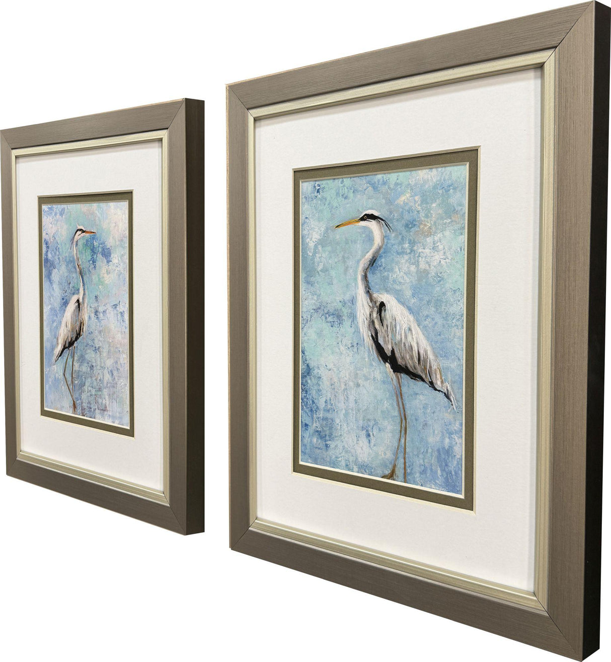 Paragon Hazy Morning Heron S/2 Blue 11 X 09 X 1 Wall Art