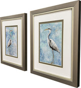 Paragon Hazy Morning Heron S/2 Blue 11 X 09 X 1 Wall Art
