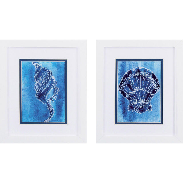 Paragon Cerulean Shells B S/2 Blue 11 X 09 X 2 Wall Art
