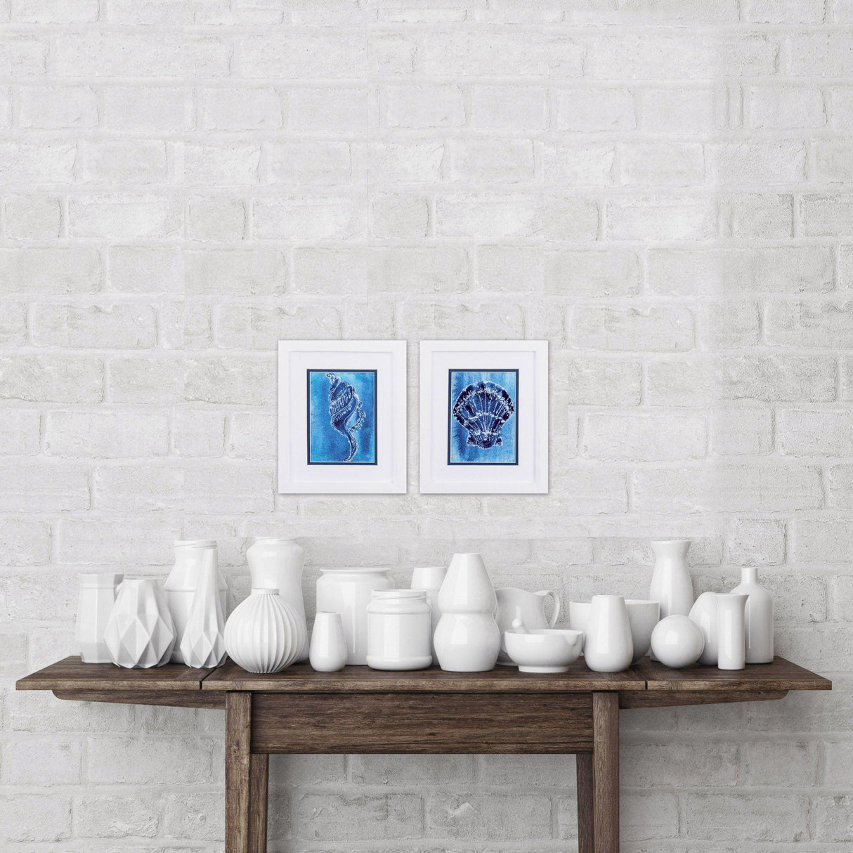 Paragon Cerulean Shells B S/2 Blue 11 X 09 X 2 Wall Art