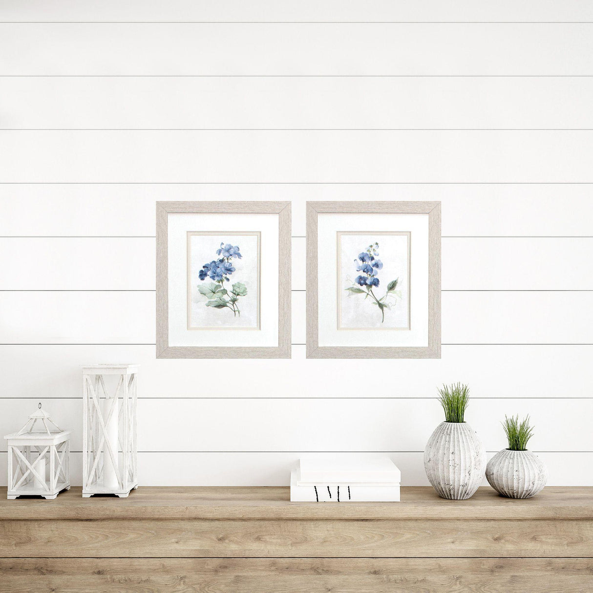 Paragon Farmhouse Periwinkle S/2 Blue 11 X 09 X 1 Wall Art