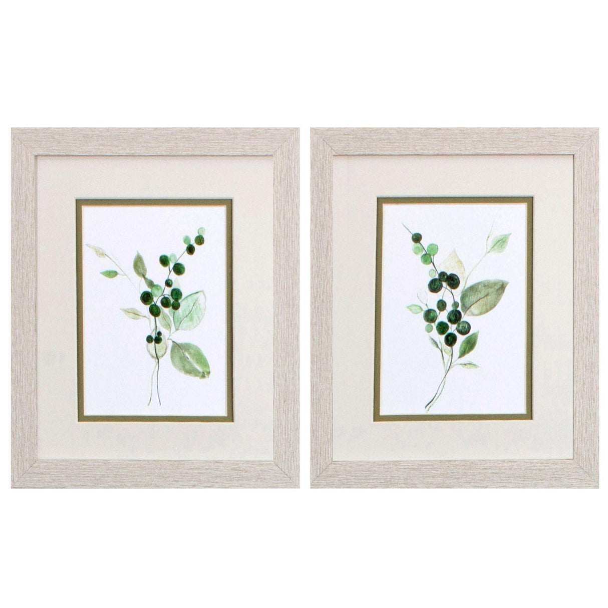 Paragon Sprigs in Green S/2 Green 11 X 09 X 1 Wall Art