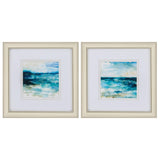 Paragon Ocean Break S/2 Blue 12 X 12 X 1 Wall Art