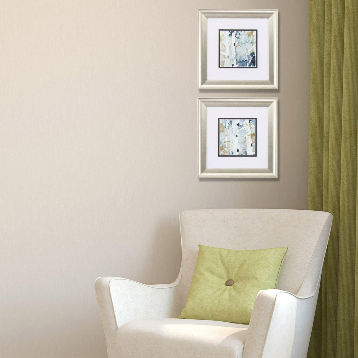 Paragon Blue Watercolor S/2 Blue 13 X 13 X 1 Wall Art