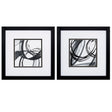 Paragon Black Rings S/2 Black 11 X 11 X 2 Wall Art