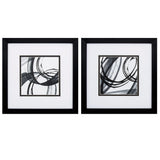 Paragon Black Rings S/2 Black 11 X 11 X 2 Wall Art
