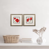 Paragon Red Poppy S/2 Red 11 X 11 X 1 Wall Art