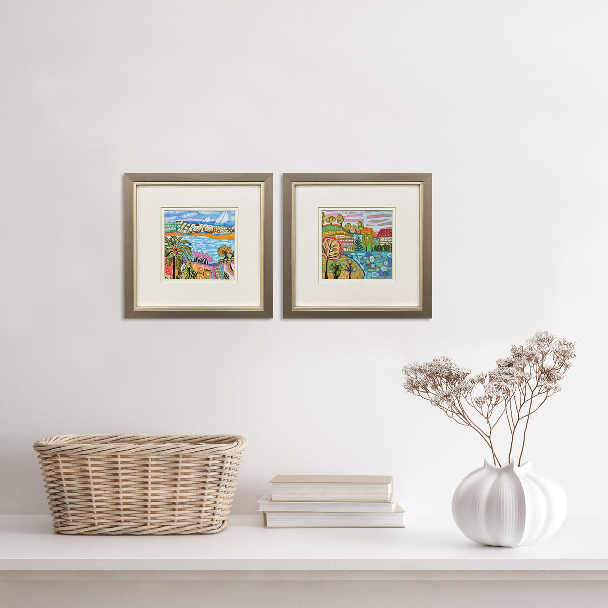 Paragon Palm Tree S/2 Pink 11 X 11 X 1 Wall Art