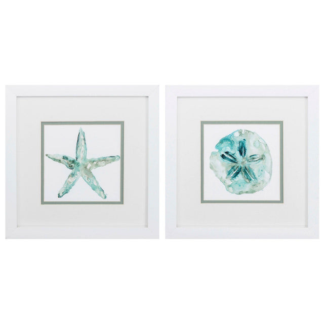 Paragon Sandstar S/2 Teal 11 X 11 X 2 Wall Art