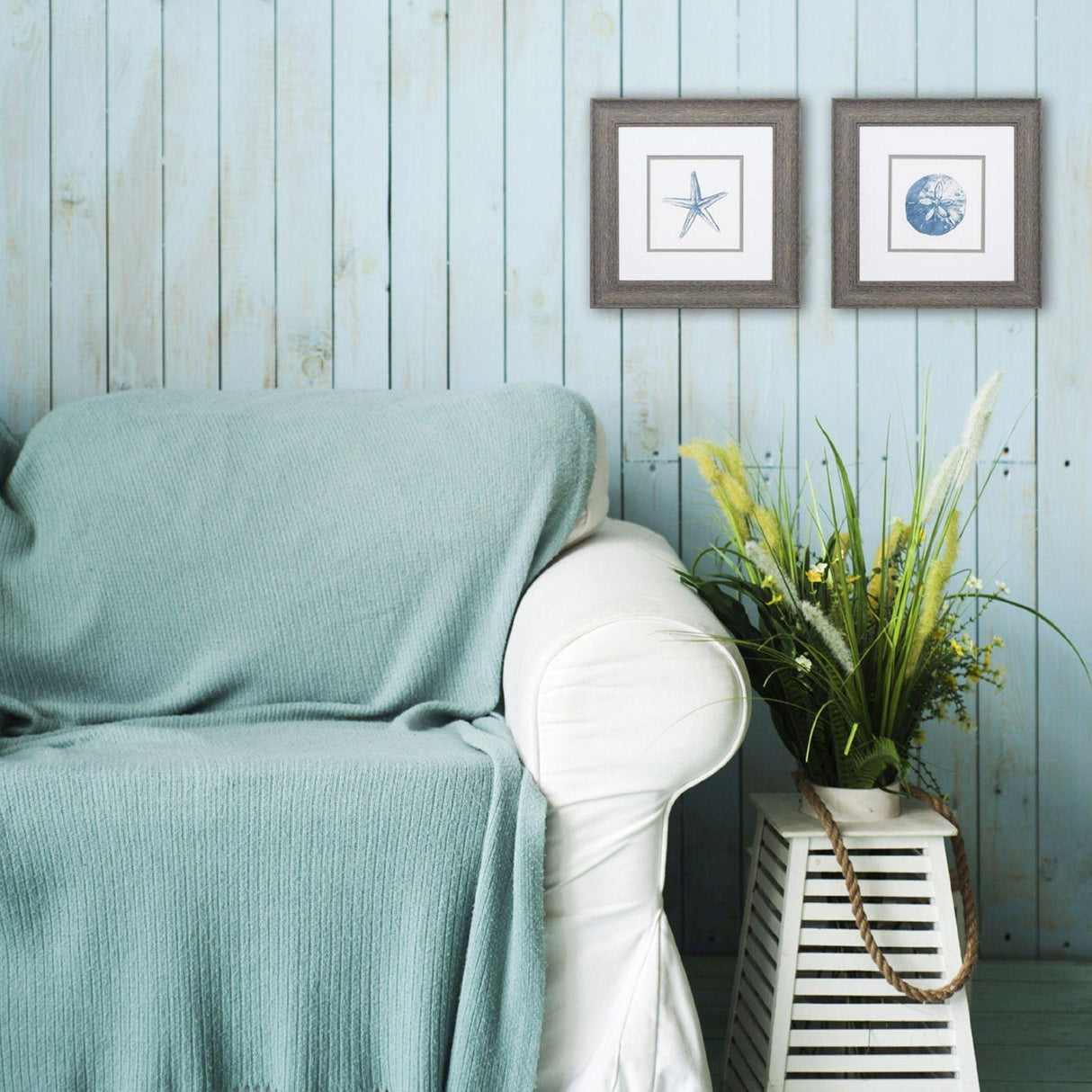 Paragon Sand Dollar Starfish S/2 Blue 13 X 13 X 1 Wall Art