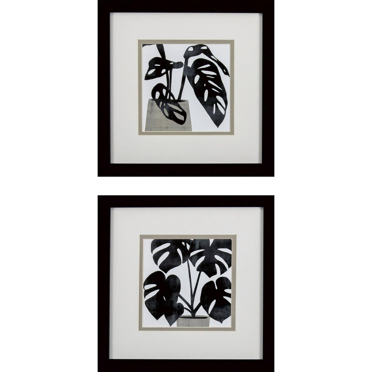 Paragon Plantling A S/2 Black 11 X 11 X 2 Wall Art